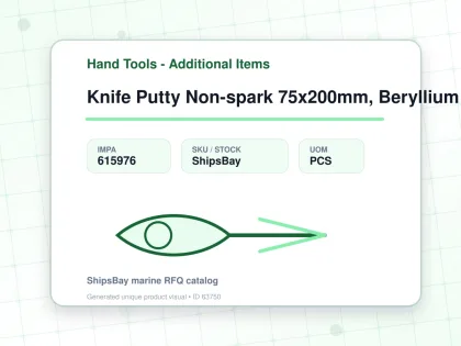 Knife Putty Non-spark 75x200mm, Beryllium Copper Alloy - Hand Tools - Additional Items - IMPA 615976 - UOM PCS