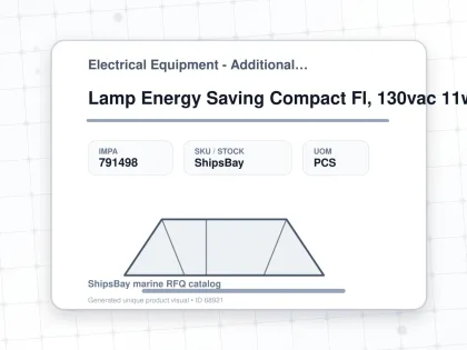 Lamp Energy Saving Compact Fl, 130vac 11w E14 T4-2u 40x140mm - Electrical Equipment - Additional Items - IMPA 791498 - UOM PCS