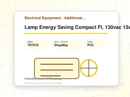 Lamp Energy Saving Compact Fl, 130vac 15w E27 T4-3u 48x133mm - Electrical Equipment - Additional Items - IMPA 791510 - UOM PCS