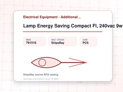 Lamp Energy Saving Compact Fl, 240vac 9w E14 T4-2u 40x135mm - Electrical Equipment - Additional Items - IMPA 791516 - UOM PCS