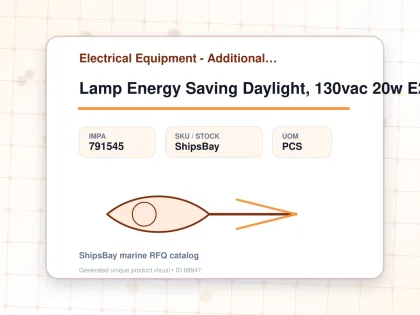 Lamp Energy Saving Daylight, 130vac 20w E27 T4-3u 48x155mm - Electrical Equipment - Additional Items - IMPA 791545 - UOM PCS