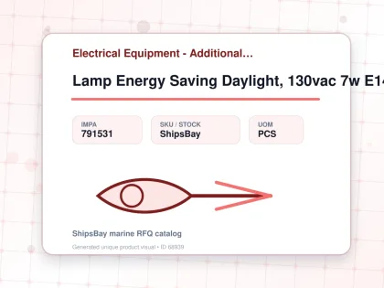 Lamp Energy Saving Daylight, 130vac 7w E14 T4-2u 40x125mm - Electrical Equipment - Additional Items - IMPA 791531 - UOM PCS
