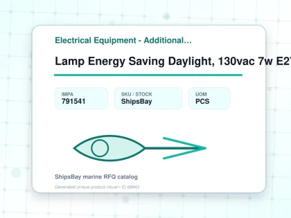 Lamp Energy Saving Daylight, 130vac 7w E27 T4-2u 40x125mm - Electrical Equipment - Additional Items - IMPA 791541 - UOM PCS