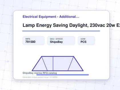 Lamp Energy Saving Daylight, 230vac 20w E27 T4-3u 48x155mm - Electrical Equipment - Additional Items - IMPA 791580 - UOM PCS