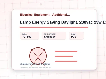 Lamp Energy Saving Daylight, 230vac 23w E27 T4-3u 48x160mm - Electrical Equipment - Additional Items - IMPA 791599 - UOM PCS