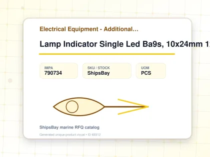 Lamp Indicator Single Led Ba9s, 10x24mm 12volt Red - Electrical Equipment - Additional Items - IMPA 790734 - UOM PCS