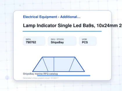 Lamp Indicator Single Led Ba9s, 10x24mm 24-28volt Red - Electrical Equipment - Additional Items - IMPA 790762 - UOM PCS