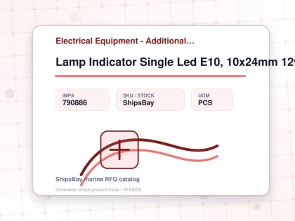 Lamp Indicator Single Led E10, 10x24mm 12volt White - Electrical Equipment - Additional Items - IMPA 790886 - UOM PCS