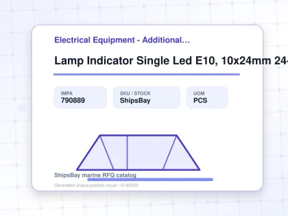 Lamp Indicator Single Led E10, 10x24mm 24-28volt Green - Electrical Equipment - Additional Items - IMPA 790889 - UOM PCS