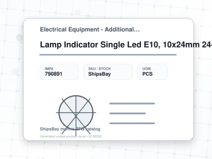 Lamp Indicator Single Led E10, 10x24mm 24-28volt White - Electrical Equipment - Additional Items - IMPA 790891 - UOM PCS