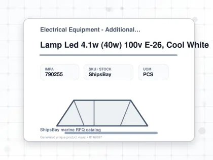 Lamp Led 4.1w (40w) 100v E-26, Cool White - Electrical Equipment - Additional Items - IMPA 790255 - UOM PCS