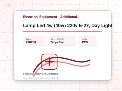 Lamp Led 4w (40w) 220v E-27, Day Light - Electrical Equipment - Additional Items - IMPA 790260 - UOM PCS