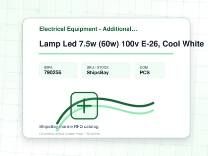 Lamp Led 7.5w (60w) 100v E-26, Cool White - Electrical Equipment - Additional Items - IMPA 790256 - UOM PCS