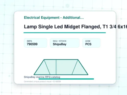 Lamp Single Led Midget Flanged, T1 3/4 6x16mm 24-28v Blue - Electrical Equipment - Additional Items - IMPA 790599 - UOM PCS