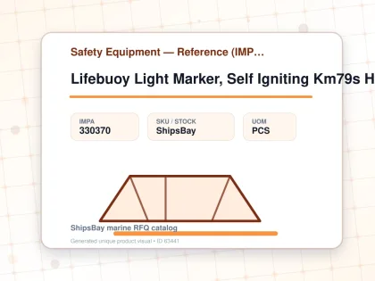 Lifebuoy Light Marker, Self Igniting Km79s Hk/med - Safety Equipment — Reference (IMPA) - IMPA 330370 - UOM PCS