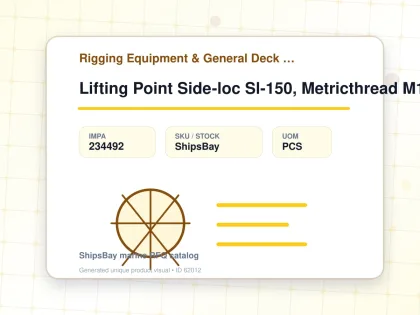 Lifting Point Side-loc Sl-150, Metricthread M12x1.75x30 0.75t - Rigging Equipment & General Deck Items - Additional Items - IMPA 234492 - UOM PCS