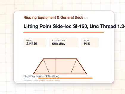 Lifting Point Side-loc Sl-150, Unc Thread 1/2-13x1-1/4 0.75t - Rigging Equipment & General Deck Items - Additional Items - IMPA 234486 - UOM PCS