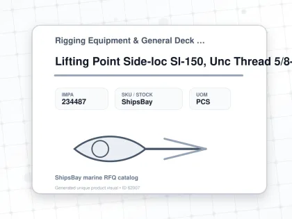 Lifting Point Side-loc Sl-150, Unc Thread 5/8-11x1-5/8 1.5ton - Rigging Equipment & General Deck Items - Additional Items - IMPA 234487 - UOM PCS