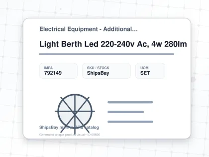 Light Berth Led 220-240v Ac, 4w 280lm - Electrical Equipment - Additional Items - IMPA 792149 - UOM SET