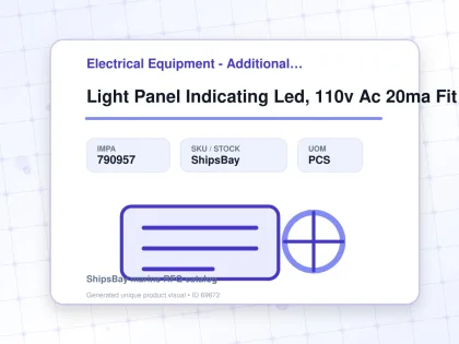 Light Panel Indicating Led, 110v Ac 20ma Fit:22mm Blue - Electrical Equipment - Additional Items - IMPA 790957 - UOM PCS