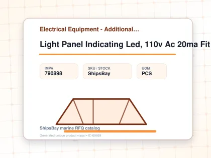 Light Panel Indicating Led, 110v Ac 20ma Fit:22mm Red - Electrical Equipment - Additional Items - IMPA 790898 - UOM PCS