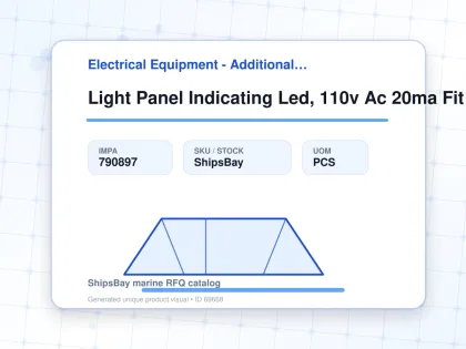 Light Panel Indicating Led, 110v Ac 20ma Fit:22mm White - Electrical Equipment - Additional Items - IMPA 790897 - UOM PCS