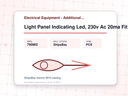 Light Panel Indicating Led, 230v Ac 20ma Fit:22mm Blue - Electrical Equipment - Additional Items - IMPA 790962 - UOM PCS