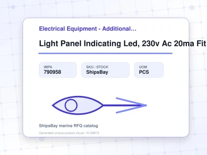 Light Panel Indicating Led, 230v Ac 20ma Fit:22mm White - Electrical Equipment - Additional Items - IMPA 790958 - UOM PCS