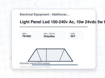 Light Panel Led 100-240v Ac, 10w 24vdc 5w Ip22 353x353mm - Electrical Equipment - Additional Items - IMPA 791955 - UOM SET