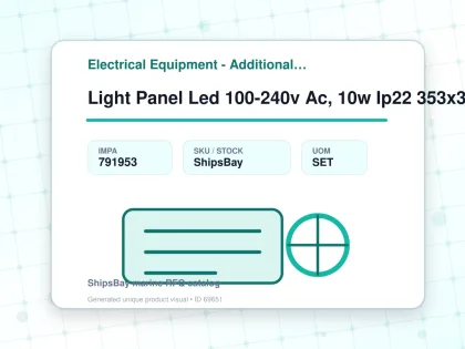 Light Panel Led 100-240v Ac, 10w Ip22 353x353mm Emc/iec - Electrical Equipment - Additional Items - IMPA 791953 - UOM SET