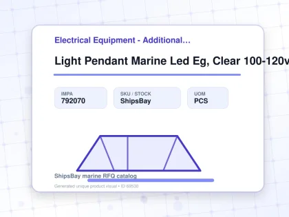 Light Pendant Marine Led Eg, Clear 100-120v Ac 12w Emc/iec - Electrical Equipment - Additional Items - IMPA 792070 - UOM PCS