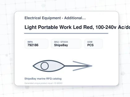 Light Portable Work Led Red, 100-240v Ac/dc 30w Emc/iec - Electrical Equipment - Additional Items - IMPA 792186 - UOM PCS