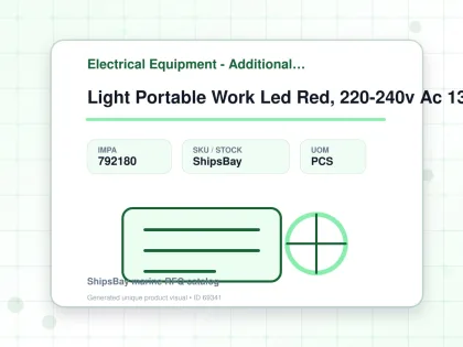 Light Portable Work Led Red, 220-240v Ac 13w Emc/iec - Electrical Equipment - Additional Items - IMPA 792180 - UOM PCS
