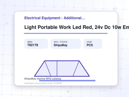 Light Portable Work Led Red, 24v Dc 10w Emc/iec - Electrical Equipment - Additional Items - IMPA 792178 - UOM PCS