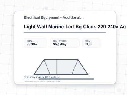Light Wall Marine Led Bg Clear, 220-240v Ac 13w Emc/iec - Electrical Equipment - Additional Items - IMPA 792042 - UOM PCS