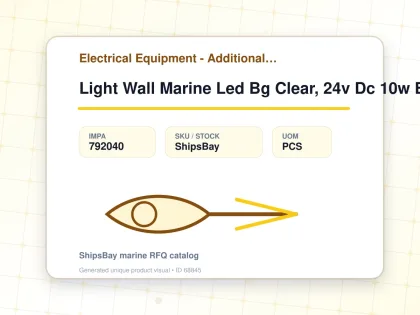 Light Wall Marine Led Bg Clear, 24v Dc 10w Emc/iec - Electrical Equipment - Additional Items - IMPA 792040 - UOM PCS
