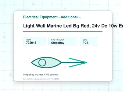 Light Wall Marine Led Bg Red, 24v Dc 10w Emc/iec - Electrical Equipment - Additional Items - IMPA 792043 - UOM PCS