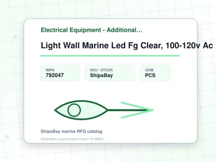 Light Wall Marine Led Fg Clear, 100-120v Ac 12w Emc/iec - Electrical Equipment - Additional Items - IMPA 792047 - UOM PCS