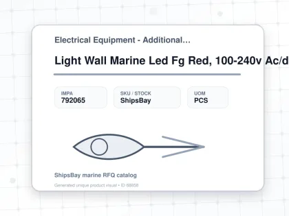 Light Wall Marine Led Fg Red, 100-240v Ac/dc 30w Emc/iec - Electrical Equipment - Additional Items - IMPA 792065 - UOM PCS