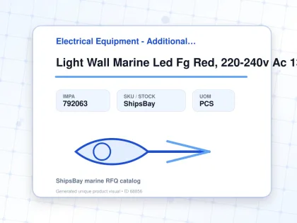 Light Wall Marine Led Fg Red, 220-240v Ac 13w Emc/iec - Electrical Equipment - Additional Items - IMPA 792063 - UOM PCS