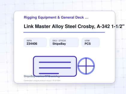 Link Master Alloy Steel Crosby, A-342 1-1/2" Dia - Rigging Equipment & General Deck Items - Additional Items - IMPA 234406 - UOM PCS