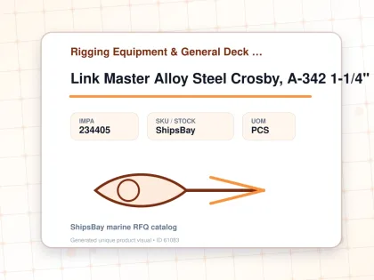 Link Master Alloy Steel Crosby, A-342 1-1/4" Dia - Rigging Equipment & General Deck Items - Additional Items - IMPA 234405 - UOM PCS