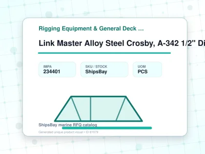 Link Master Alloy Steel Crosby, A-342 1/2" Dia - Rigging Equipment & General Deck Items - Additional Items - IMPA 234401 - UOM PCS
