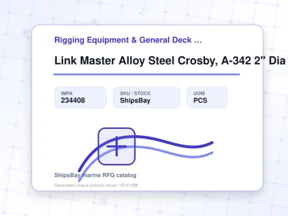 Link Master Alloy Steel Crosby, A-342 2" Dia - Rigging Equipment & General Deck Items - Additional Items - IMPA 234408 - UOM PCS