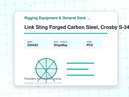 Link Sling Forged Carbon Steel, Crosby S-341 Black 13mm - Rigging Equipment & General Deck Items - Additional Items - IMPA 234422 - UOM PCS