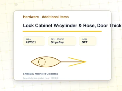 Lock Cabinet W/cylinder & Rose, Door Thick 20mm Left #3710z - Hardware - Additional Items - IMPA 492351 - UOM SET