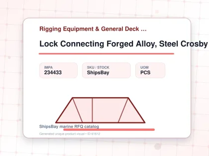 Lock Connecting Forged Alloy, Steel Crosby A-336 13mm - Rigging Equipment & General Deck Items - Additional Items - IMPA 234433 - UOM PCS