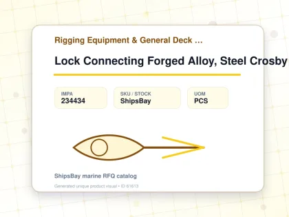 Lock Connecting Forged Alloy, Steel Crosby A-336 16mm - Rigging Equipment & General Deck Items - Additional Items - IMPA 234434 - UOM PCS