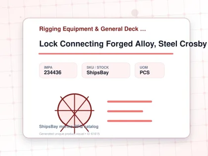 Lock Connecting Forged Alloy, Steel Crosby A-336 22mm - Rigging Equipment & General Deck Items - Additional Items - IMPA 234436 - UOM PCS