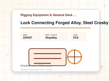 Lock Connecting Forged Alloy, Steel Crosby A-336 26mm - Rigging Equipment & General Deck Items - Additional Items - IMPA 234437 - UOM PCS